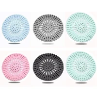 hair catcher durable silicone hair stopper shower drain covers easy to install and clean for bathroom bathtub 6 pack