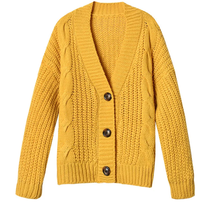 

2021 spring and autumn new button cardigan sweater women