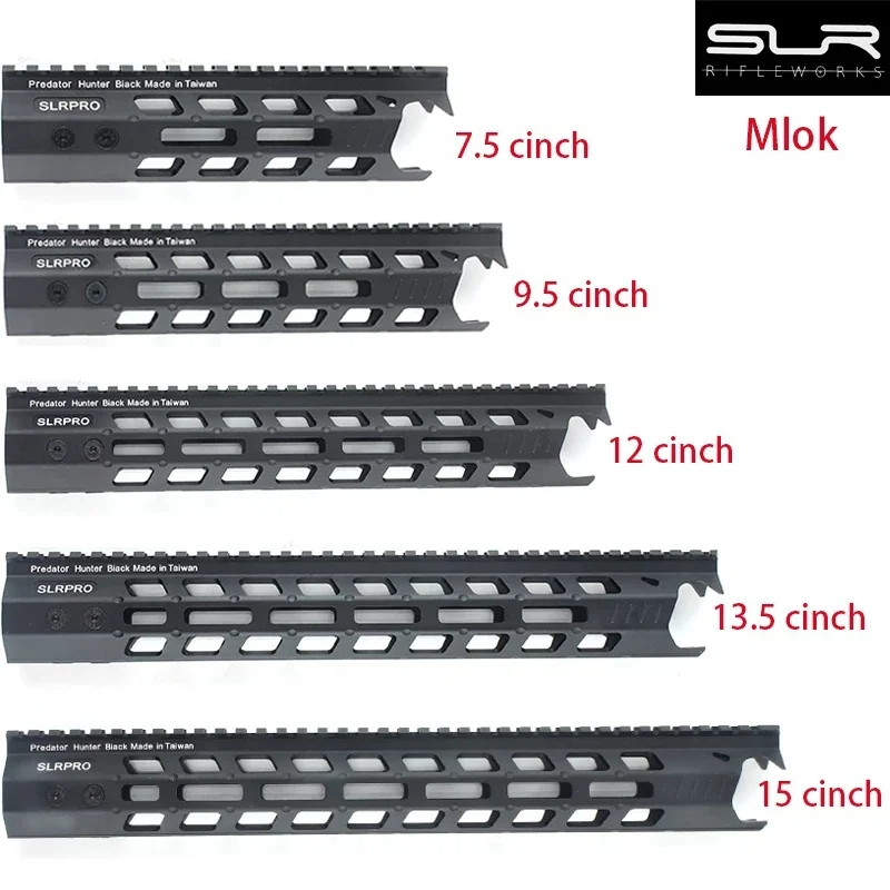 

Tactical 7.5/9.5/12/13.5/15 inch Free Float SLR MLOK Handguard Picatinny Rail for M4 Rifle AR15 Hunting scope mount
