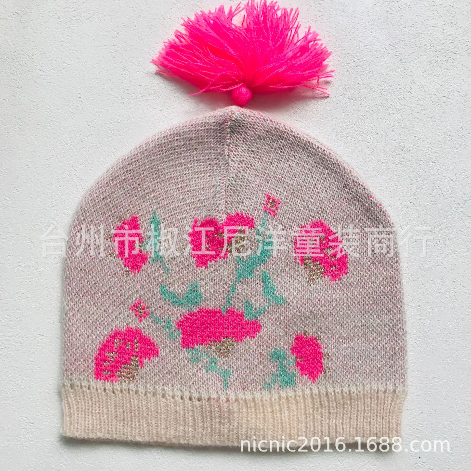 IN STOCK Autumn and Winter New Ethnic Style Series Wool Blend Super Soft Children's Knitted Ear Cap - Color: L1
