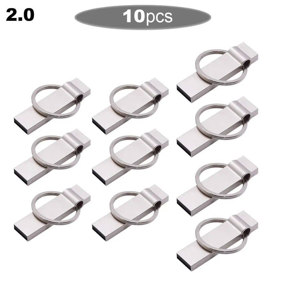 

Usb-флеш-накопитель металлический водонепроницаемый, 128/64/32/16/8 ГБ, 10 шт.