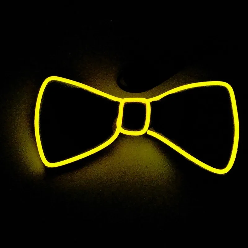 Креативный светящийся галстук-бабочка унисекс со светодиодами без косточек