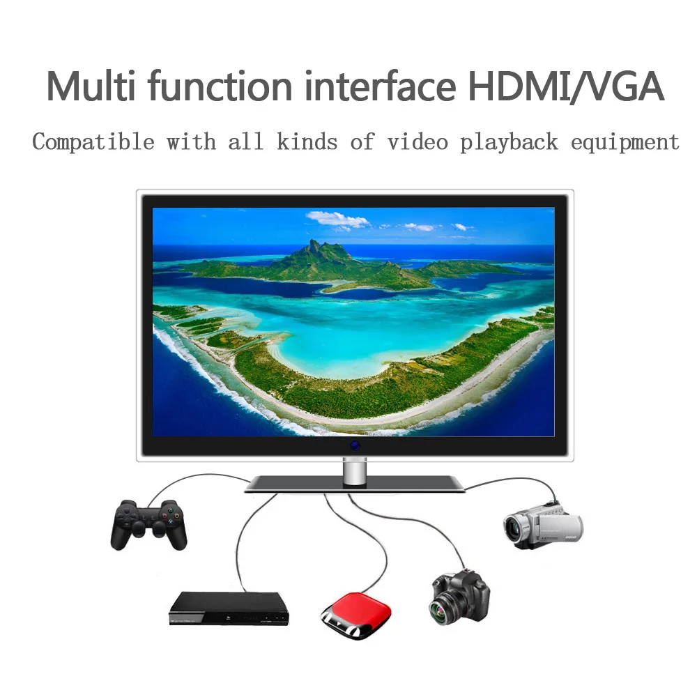 Кабель HDMI в 2 0 4k HD 1080P 3D высокоскоростной адаптер для ТВ проектора компьютера 1 м 5 3