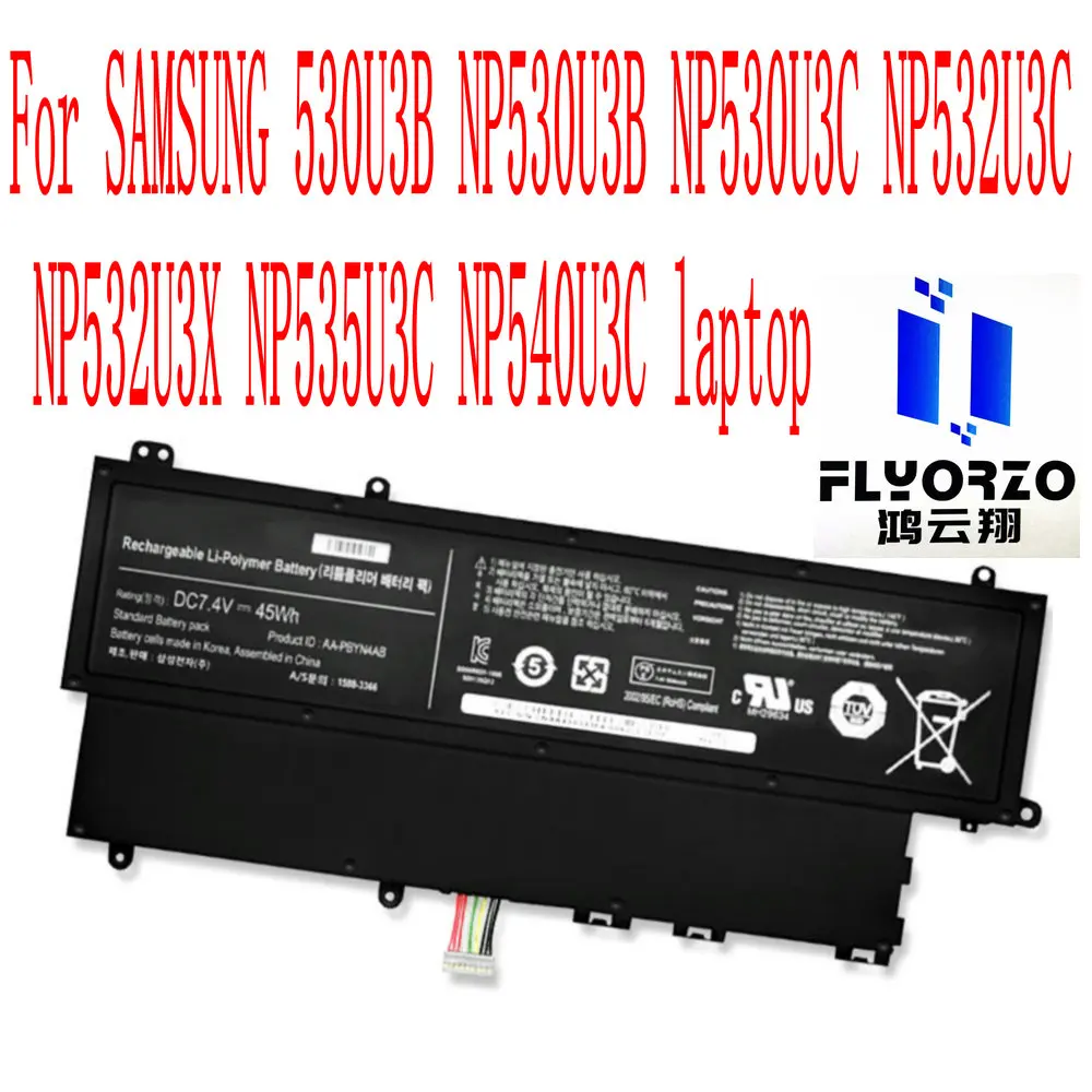 100% абсолютно новый AA PBYN4AB Аккумулятор 6000 мАч для SAMSUNG 530U3B NP530U3B NP530U3C NP532U3C NP532U3X NP535U3C