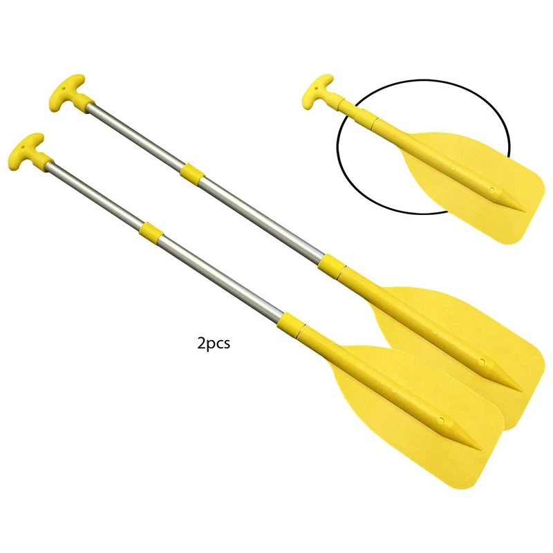 

1Pair Kayak Paddle Telescopic Boating Oar Paddle Boat Accessories Yellow For Kayak Canoe