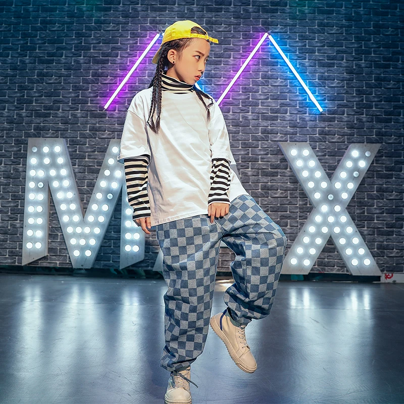 Одежда для джазовых танцев девочек Детский костюм уличных наряд выступлений в