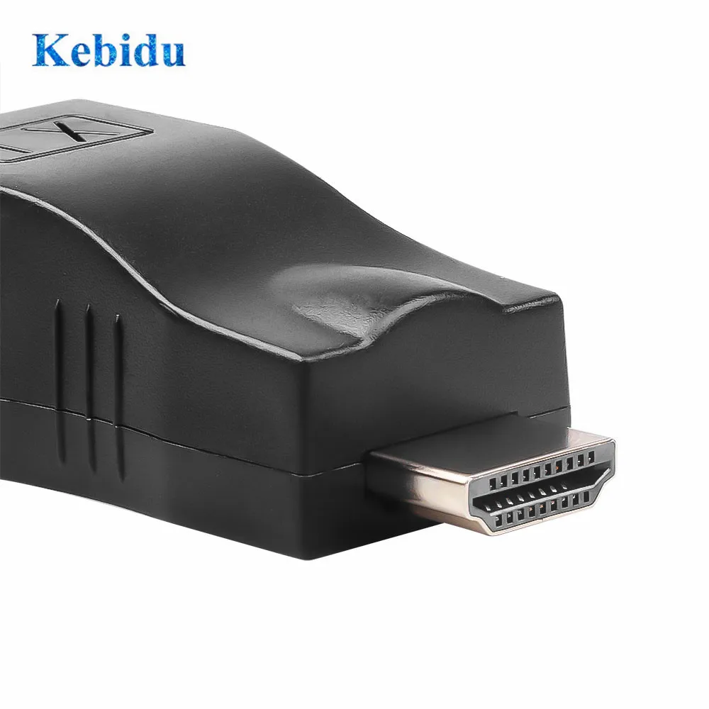 Удлинитель KEBIDU 4K переходник с мини-портами RJ45 на 30 м HDMI-совместимый для