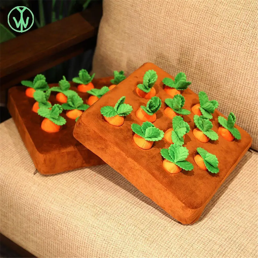 

1 Set Hole-punch Game Carrot Vegetable Plush Toy Lovely design Snuffle Mat Chew Toy Dog Toys Cat Dogs Pet Accessories