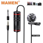 MAMEN 8 метров кабель Lavalier микрофон клип на лацкане микрофон 360  запись для HUAWEI Xiaomi смартфон камера интервью встреча