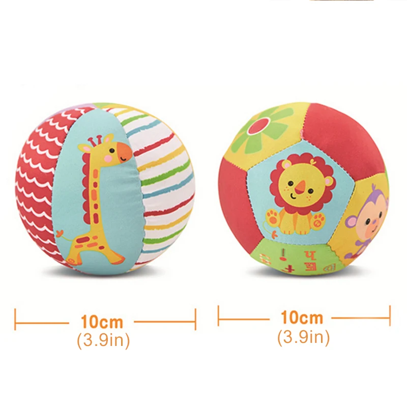 

Baby Toys 0-12 Months Animal Ball Soft Plush Baby Mobile Toys With Sound Baby Rattle Body Building Ball Newborn Educational Toys