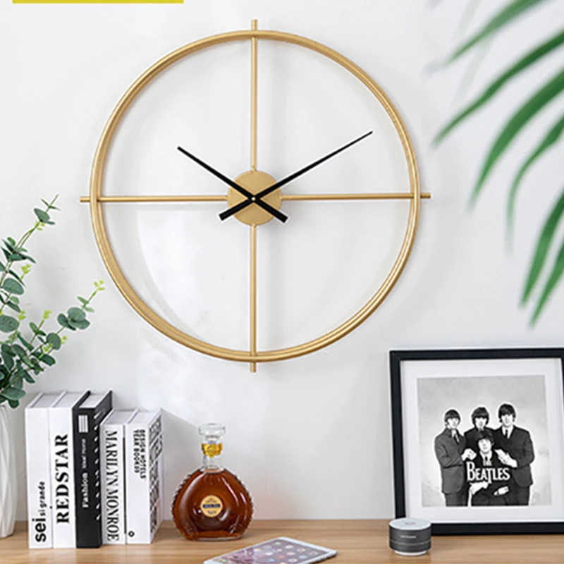 Минималистичные Кованые настенные часы для украшения дома офисные большие