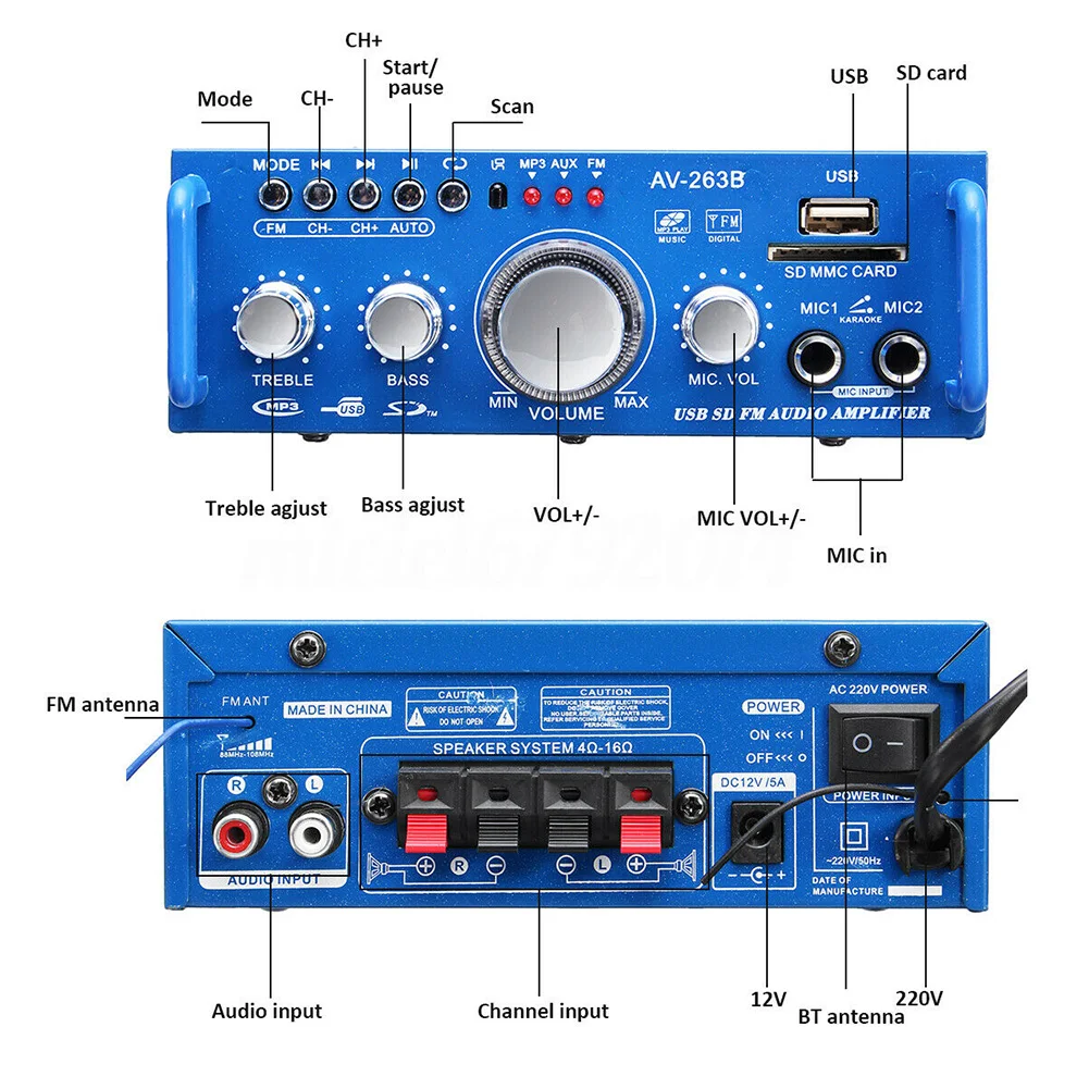 Bluetooth новости Аудио двойной каналы HIFI MP3 формат усилитель стерео музыка автомобиль Универсальный FM радио карта вставить звук