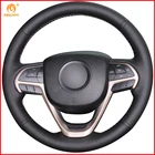 Чехол для руля автомобиля MEWANT, черная искусственная кожа, для Jeep Grand Cherokee 2014-2016, аксессуары для интерьера