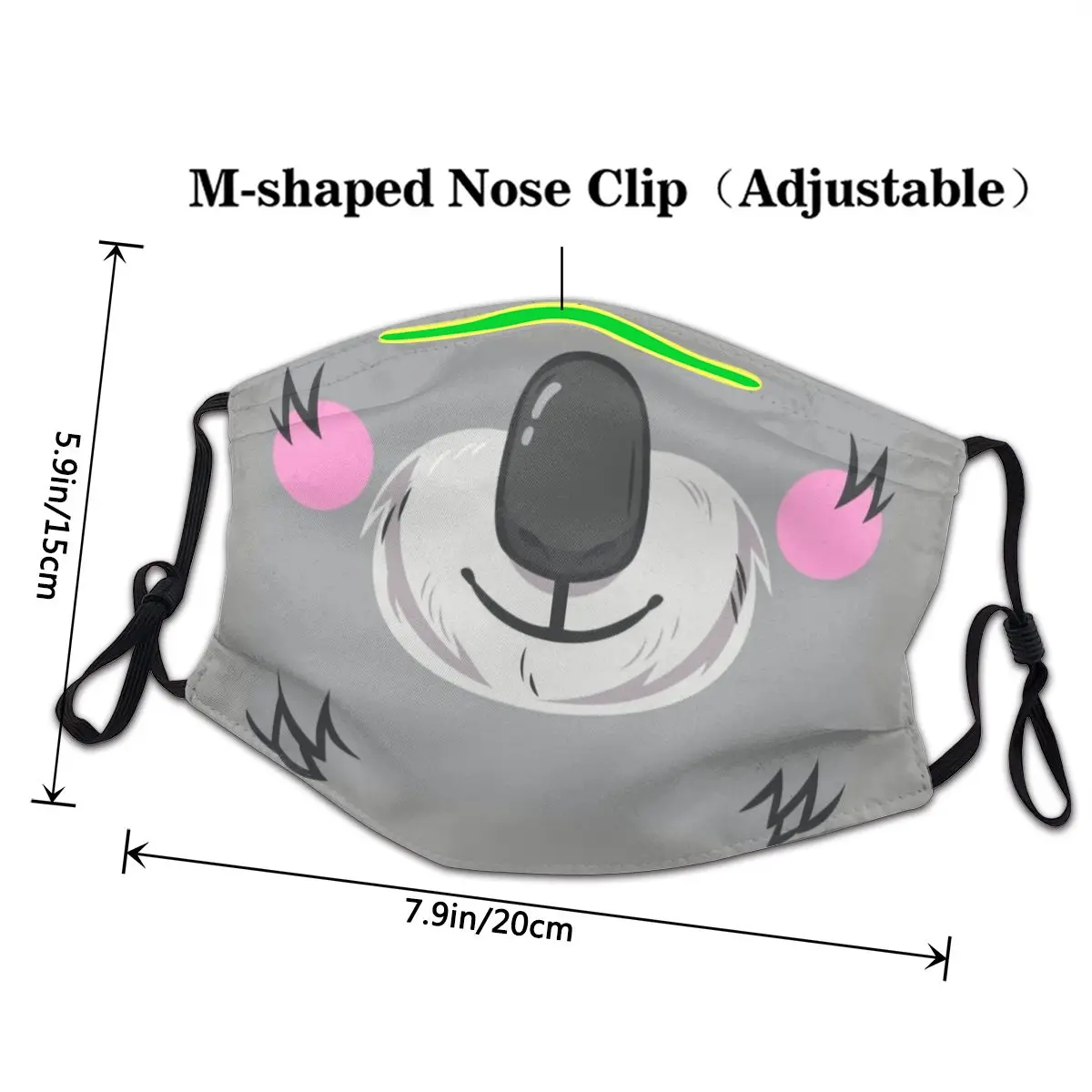 Многоразовая маска для лица Koala Smile взрослых респиратор с милым мультяшным