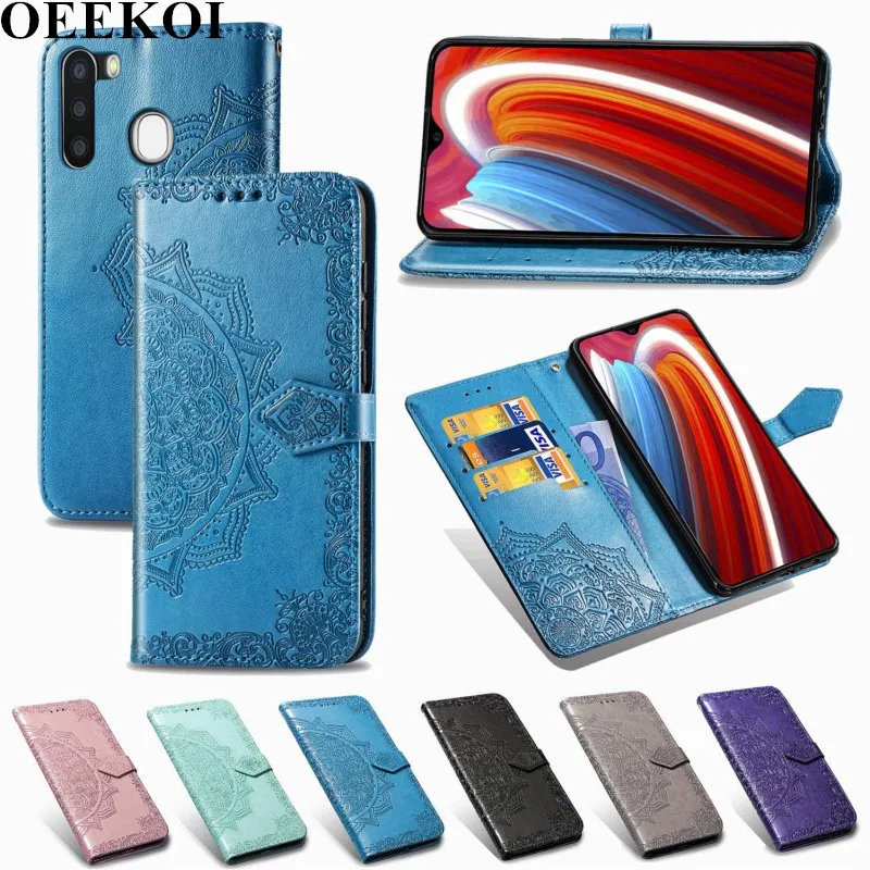 

Кожаный чехол с откидной крышкой OEEKOL Datura Flower для Samsung Galaxy A21