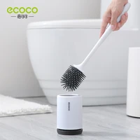 ecoco rubber head toilet brush soft non slip cleaning brush wall hanging floor super decontamination bathroom cleaning tool