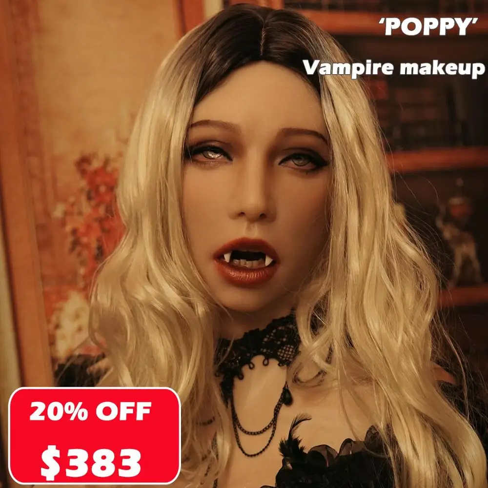 Poppy) кроссдрессер силиконовый женский кигуруми на всю голову Косплей DMS открытый рот с мячом кляп транссексуал секс маска Драг королева - Цвет: America makeup