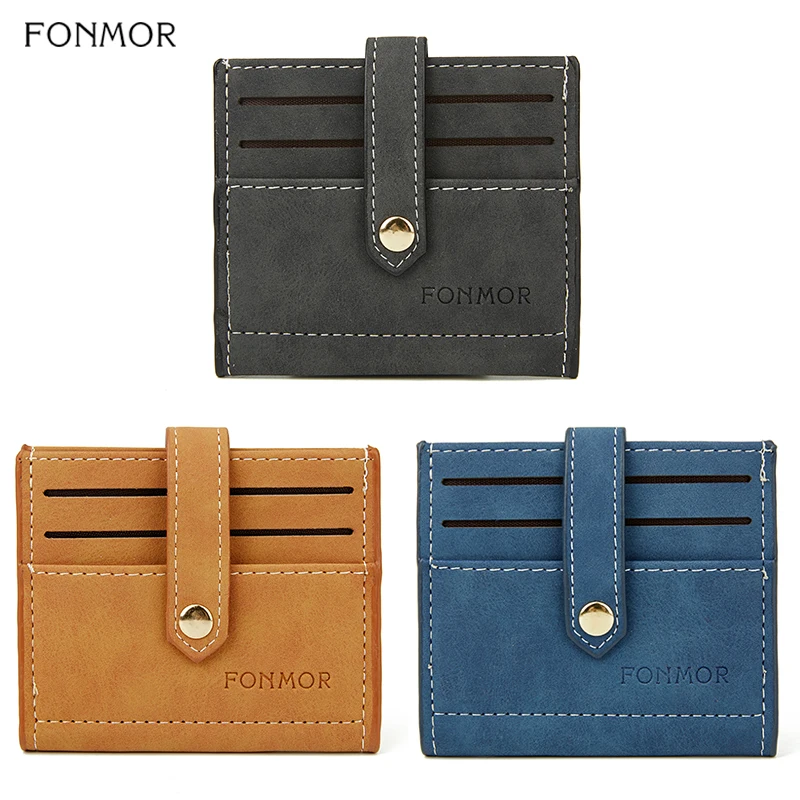 FONMOR из искусственной кожи тонкий чехол для карт мужчин s Передний карман