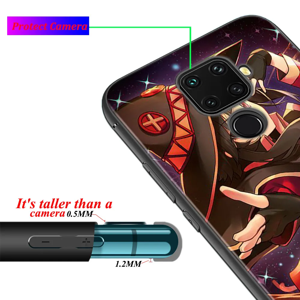 Силиконовый чехол с аниме KonoSuba Megumin для Huawei Mate 30 20 20X 10 Lite Y9 Y7 Y6 Y5 Pro Prime 2019 2018