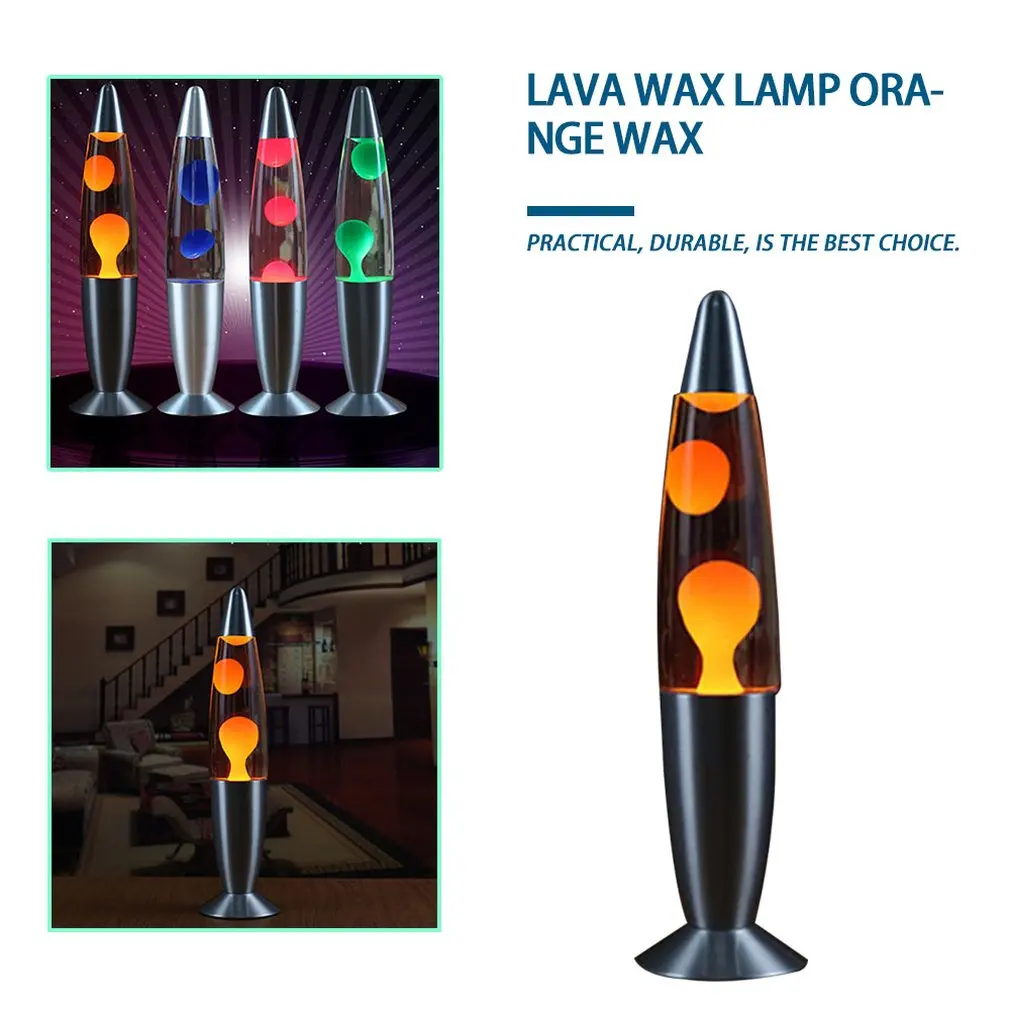Лавовая Лампа с металлическим основанием восковой Ночной светильник в стиле
