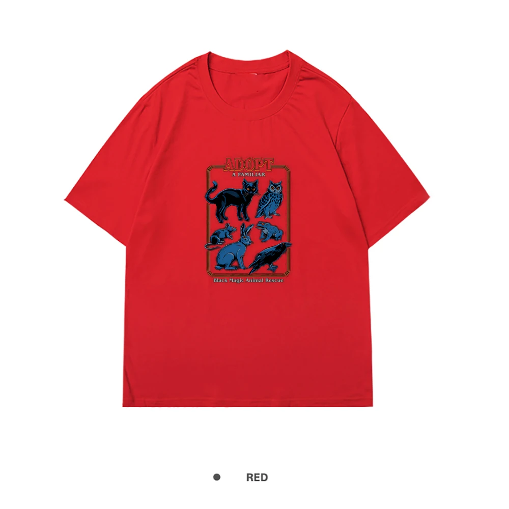 

Adopt A Familiar Print Women T-shirt Summer Anime Temperament T Shirt Vogue Crewneck Street Fashion Casual Cotton T Shirt Woman