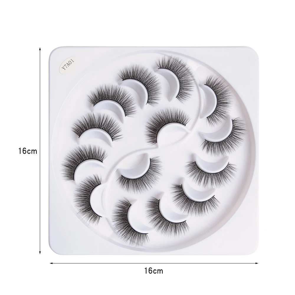 2/3/7 пар/коробка натуральные накладные ресницы 3d серо-коричневого цвета длинный