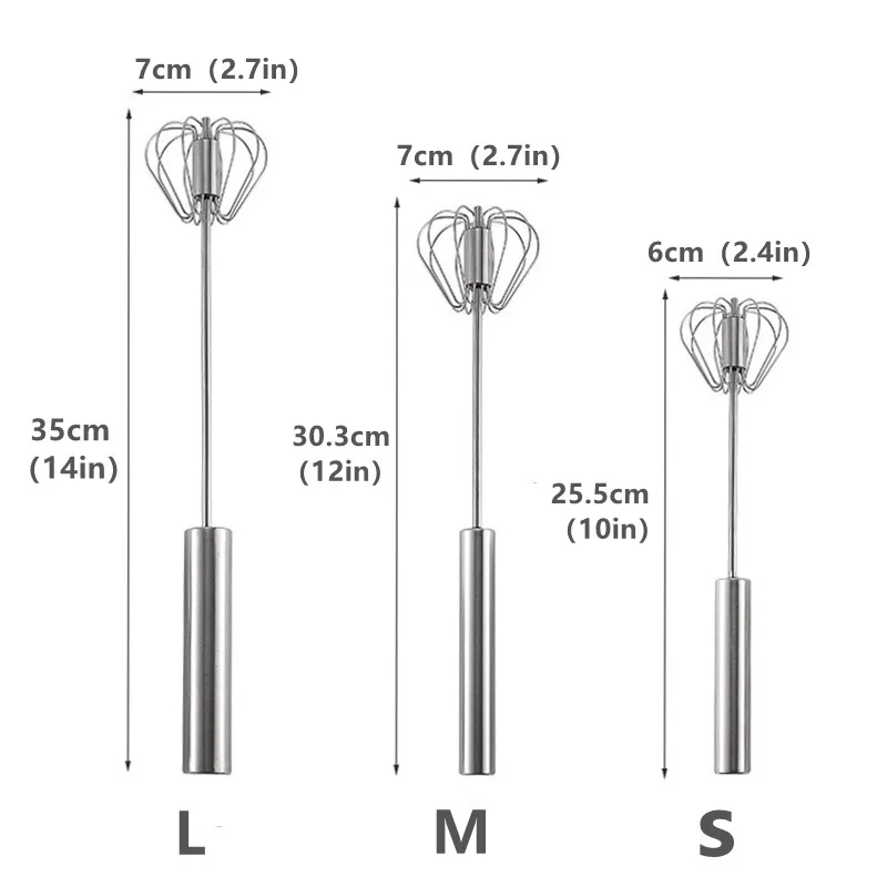 Полуавтоматический взбиватель яиц венчик для из нержавеющей стали ручной
