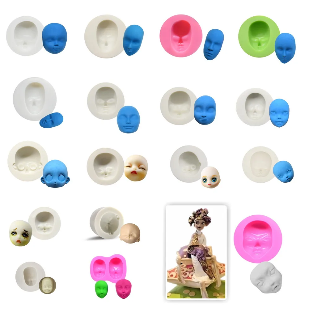 Силиконовая 3D форма с человеческим лицом для украшения тортов декоративные
