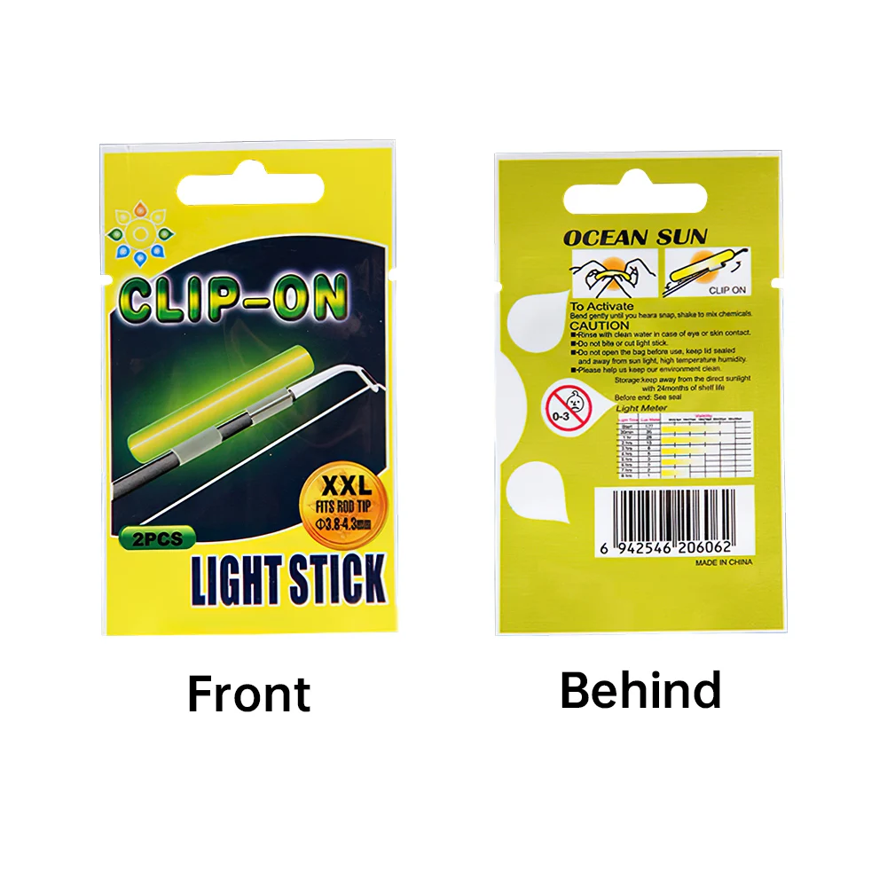 10PCS(5bags) Fishing Glow Sticks Luminous Fishing Fluorescent Night Fishing Lighting Stick Clip On Dark Glow Stick S M L XL