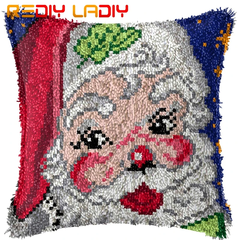 Крюк с защелкой подушки изображением Санта Клауса предварительно напечатаным