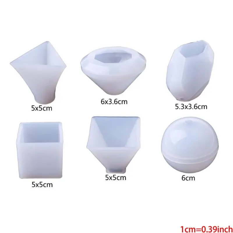 

1 Set Silicone Resin Molds 18Pcs DIY Casting Molds Making Tools Set for Resin Epoxy Candle Wax Soap Home Decor