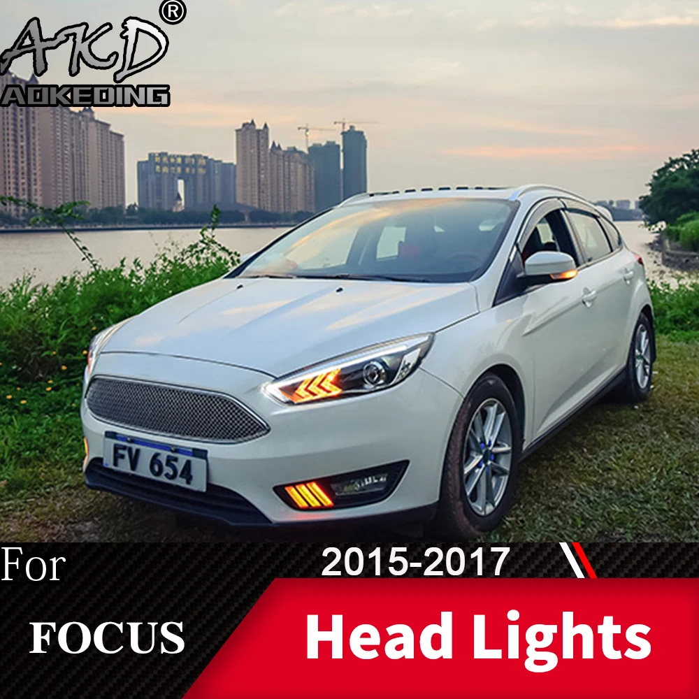 Фара для автомобиля Ford Focus 4- фокус головной светильник s противотуманный светильник дневной ходовой светильник DRL H7 светодиодный Биксеноновая лампа автомобильные аксессуары