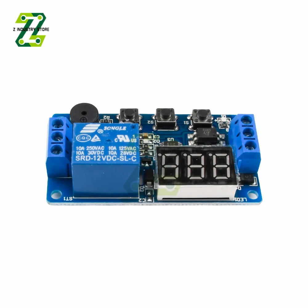 

Digital LED Display Time Delay Relay Module Board DC 12V Control Programmable Timer Switch with Buzzer for Car