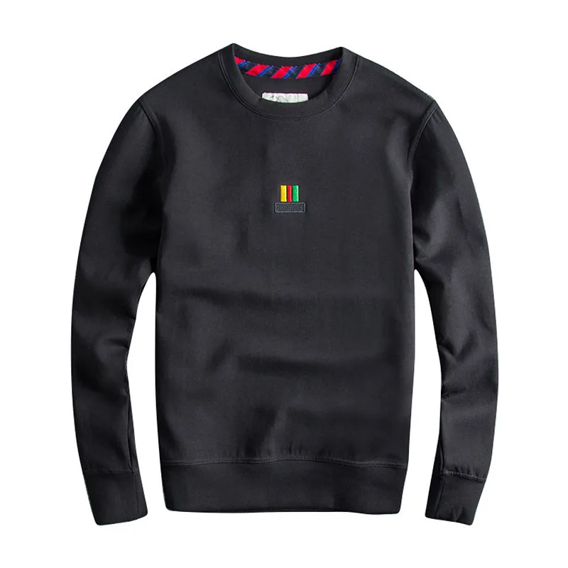 

spring and autumn new simple embroidery comfortable hoodie round neck men's long sleeves sweatshirt men clothing streetwear