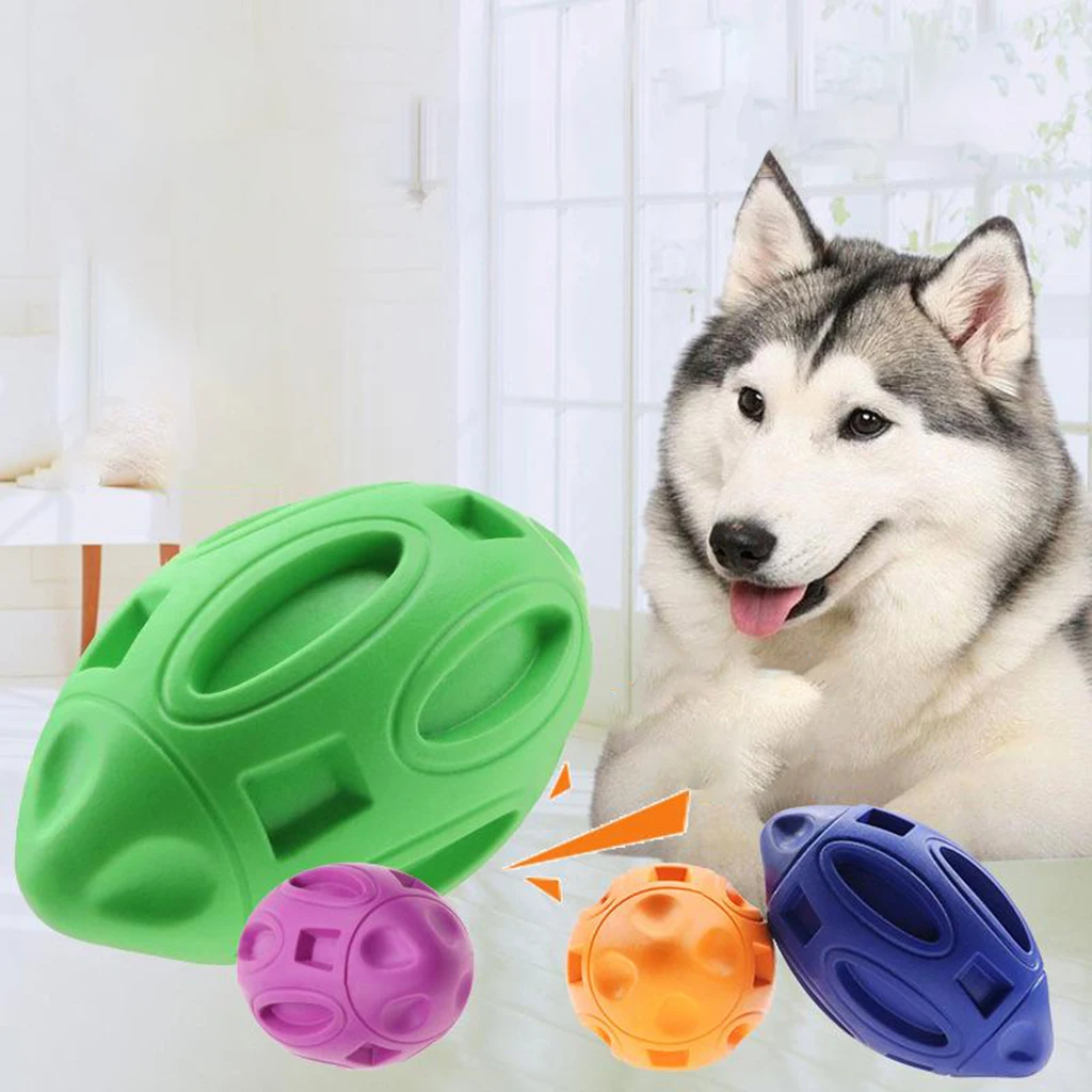 

Squeaky Dog Toys Rubber Puppy Chew Ball with Squeaker Almost Indestructible and Durable Pet Toy Durable Tough Dog Chew Toys