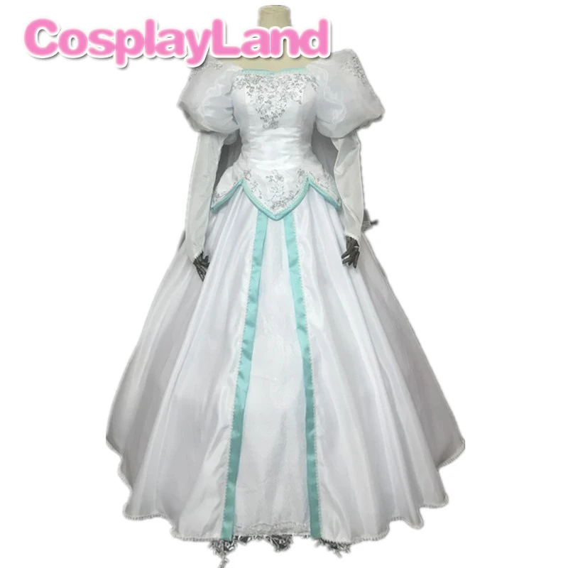 Mermaid Wedding Dress Fancy Carnival Halloween Costumes Adult Princess White Dress Cosplay Veil Evening Party Gown