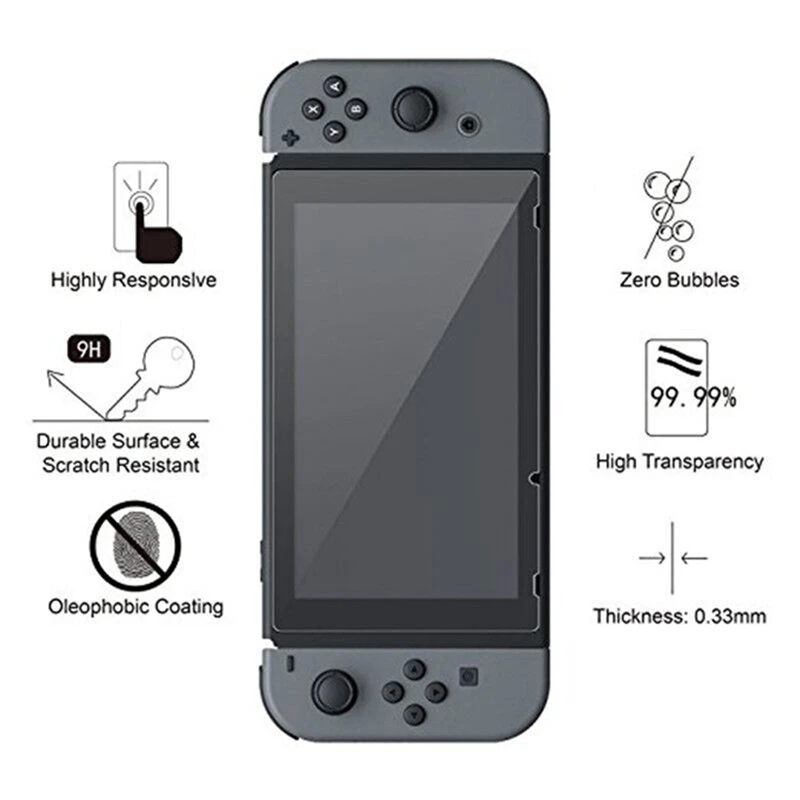 Закаленное стекло 9H для Nintendo Switch протектор экрана 3DS защитная пленка покрытие