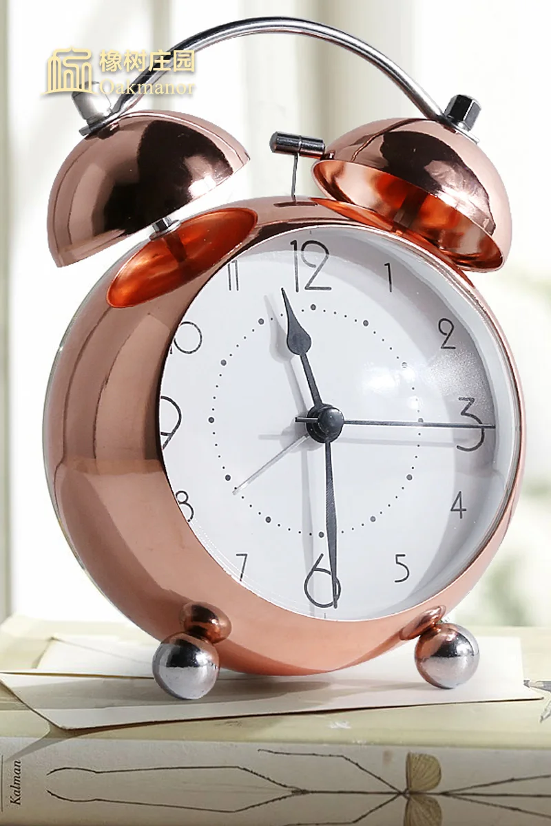 

Night Light Metal Mute Alarm Clock Digital Simple Nordic Alarm Clock Luminous Creative Reloj Despertador Luxury Clocks OO50AC