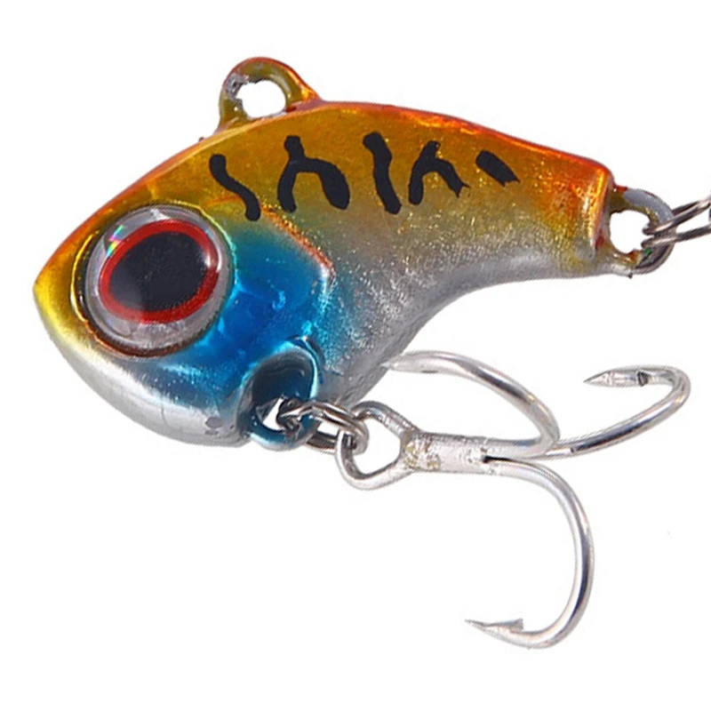 

5Pcs Metal VIB Lure with Rotating Sequin Spoon Spinner Jig Fishing Lure 9G Wobbler Fishing Baits Tackle with BKB Hook