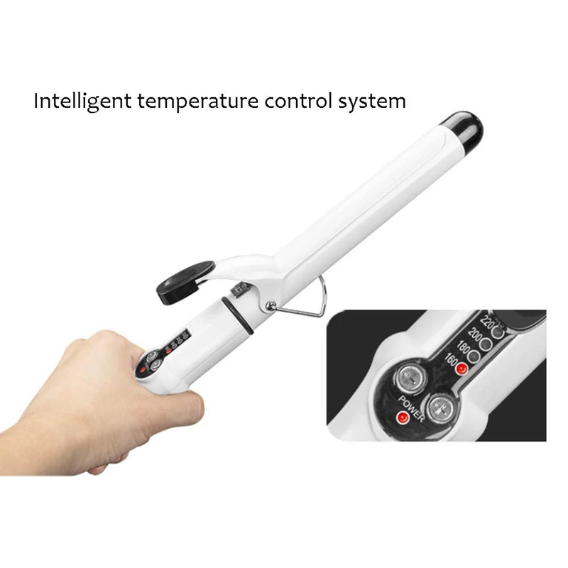 EAS-Ceramic Glaze Wave Electric Roll Stick Intelligent Temperature Control Inner Buckle Bangs Pear Head 25MM EU Plug | Красота и