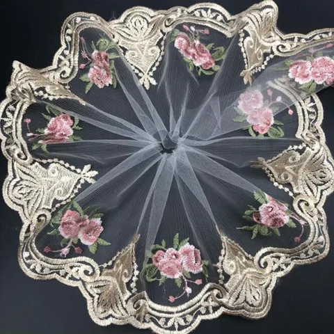 Кружевное полотно ZYLPYY розовое 20см