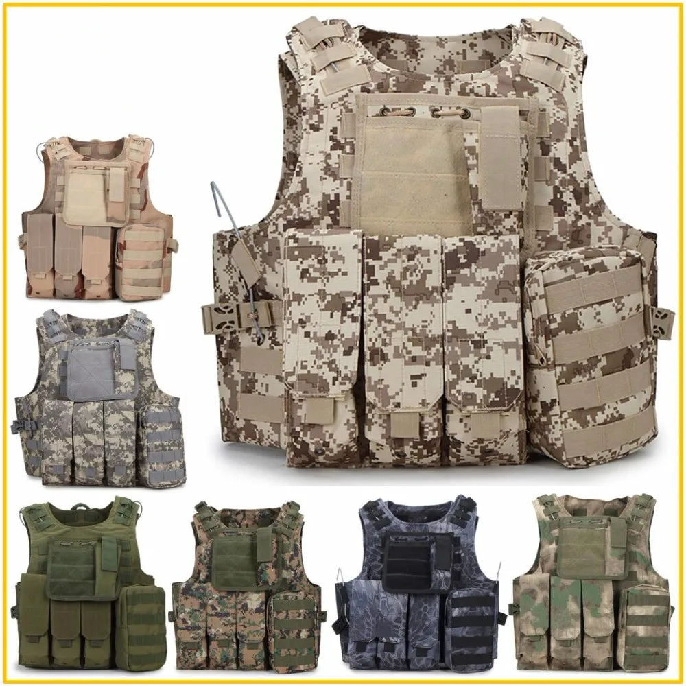 FX Камуфляжный охотничий военный тактический жилет Wargame Body Molle Armor CS SWAT Team Уличное