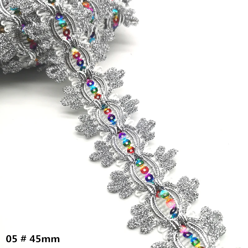 Кружево золотистое/серебристое 2 ярда украшение лентами | Дом и сад