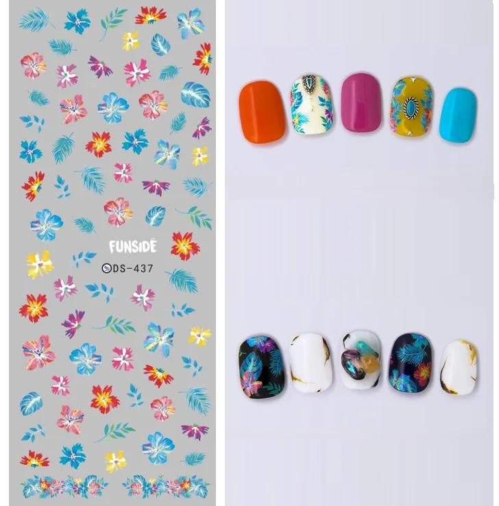 Florals Patterns! Nails Art Manicure Water Decal Decorations Design Water Transfer Nail Sticker For Nails Tips Beauty