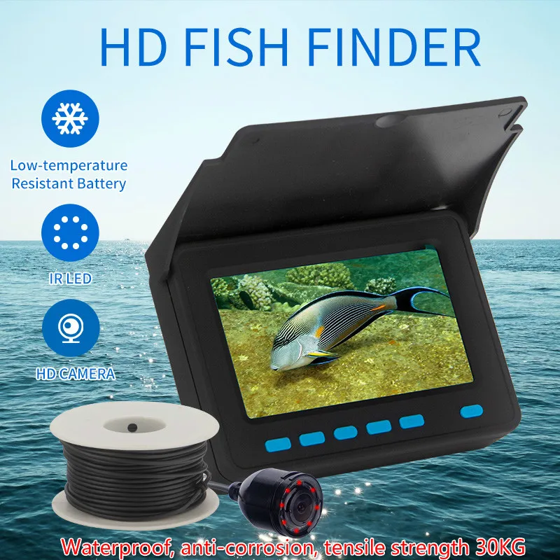 Дешево WF25C 4,3 дюймов мини Рыболокаторы подводная рыбалка Камера на расстоянии до 20 м/с возможностью погружения на глубину до 30 м Камера для подледно...