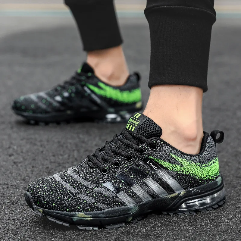 

2021 New Men's Casual Sneakers Breathable Mesh Outdoor Sport Shoes Autumn Male Cushion Flats Trainers Shoes Zapatos De Hombre