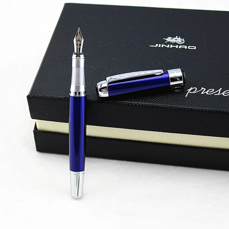 

New Arrivel Jinhao 250 Luxury Dazzle Blue Fountain Pen High Quality Metal Inking Pens for Office Supplies School Supplies X450