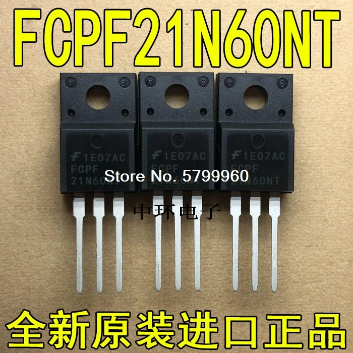 10 шт./лот FCPF21N60NT 21N60NT TO 220F 600V 21A транзистор|Соединители| |