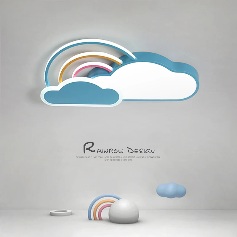 

Cloud+Rainbow LED chandeliers ceiling For Bedroom children's room kids room modern Chandelier Lighting plafonnier led lustre