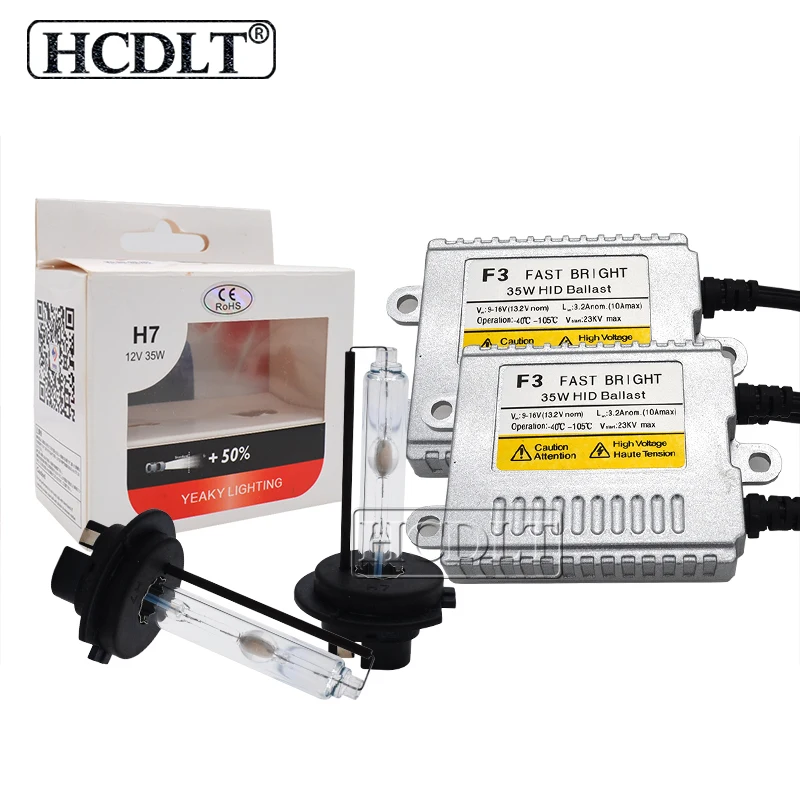 HCDLT 35 Вт ксеноновый комплект Yeaky H1 4500K Автомобильные фары H3 5500K H7 6500K D2H H11 12 В